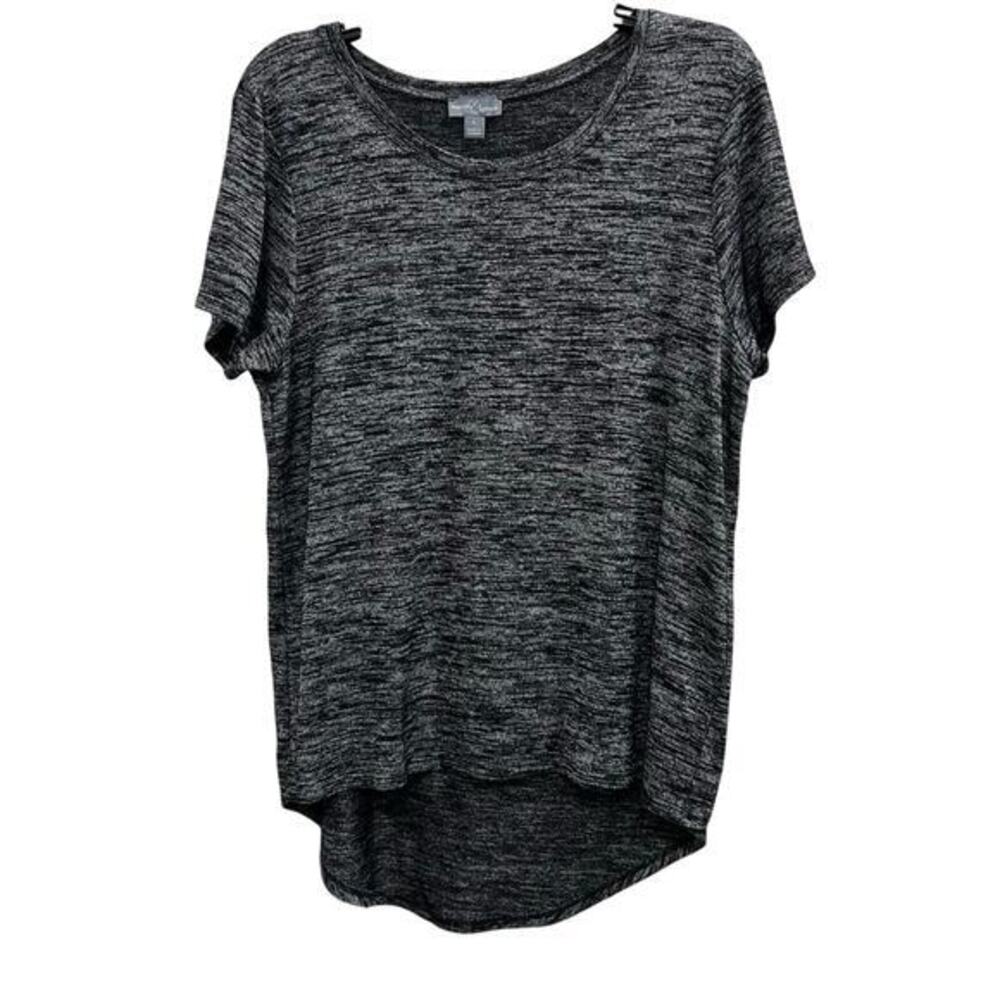 Market & Spruce Black White marbled Super stretchy soft pullover stitch fix sz L